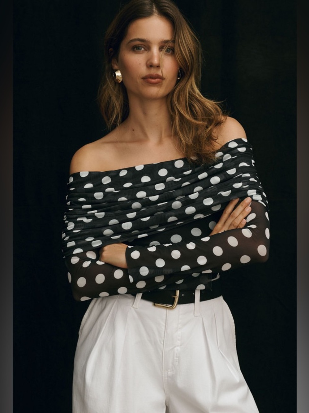 AFRM Maxine Printed Off-The-Shoulder
Bodysuit
